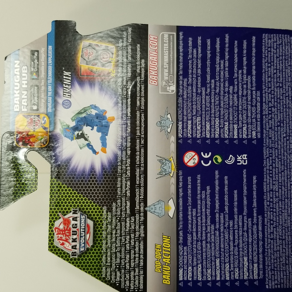 Bakugan Evolutions Geogan HYENIX, Collectible Action Figure with Trading Cards - Picture 5 of 5